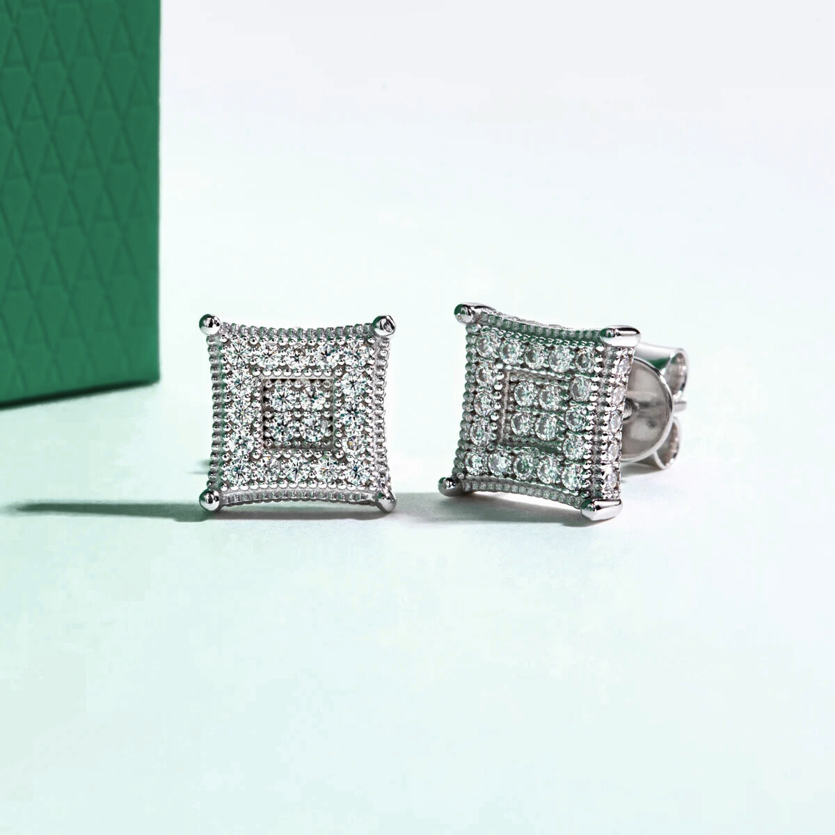 Brinco Quarella com Moissanite – Prata 925