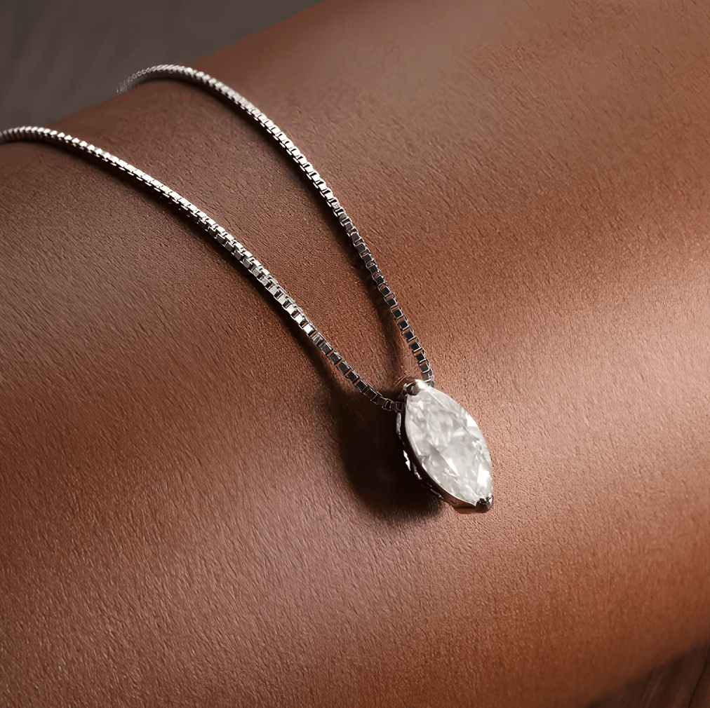 Colar Grace Marquise com Moissanite – Prata 925
