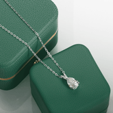 Colar Gota com Moissanite – Prata 925