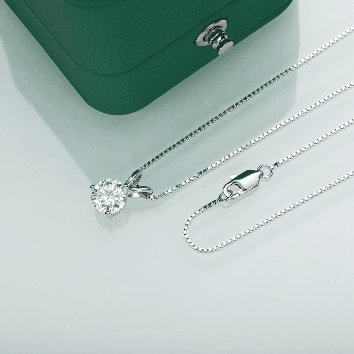 Colar Ponto de Luz 3 Garras com Moissanite – Prata 925