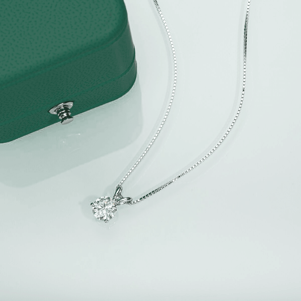 Colar Ponto de Luz 3 Garras com Moissanite – Prata 925