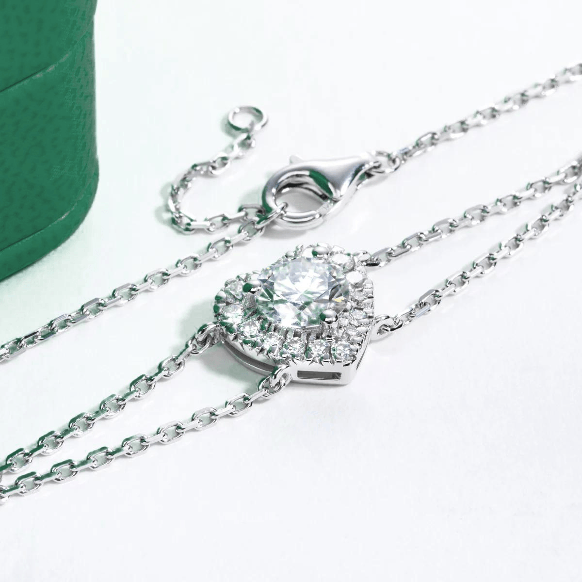 Pulseira Love com Moissanite – Ouro Branco 18k