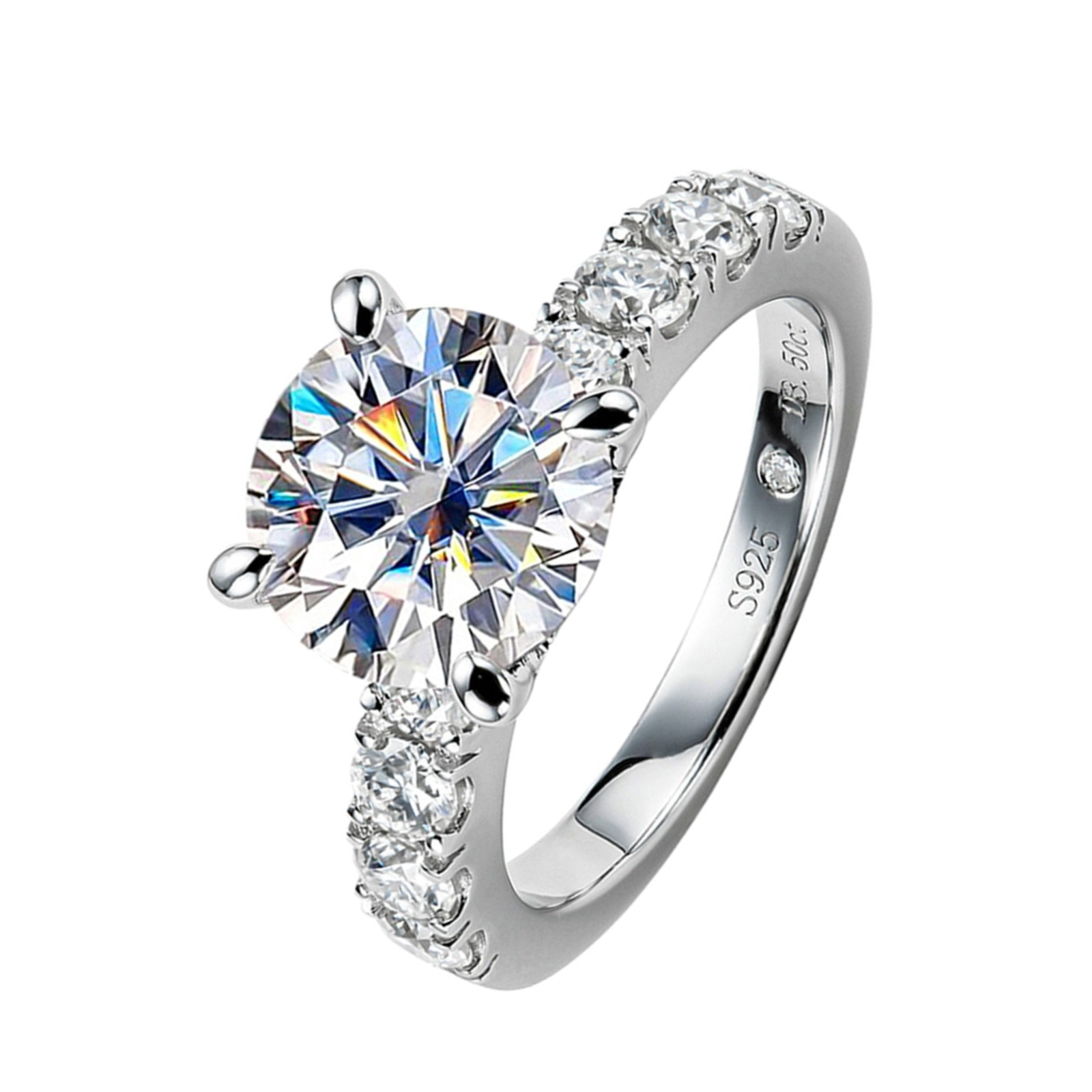 Anel Elowen com Moissanite – Prata 925
