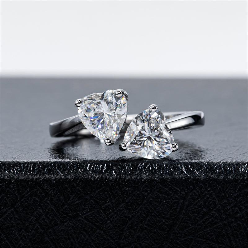 Anel Laço de Amor com Moissanite – Ouro Branco 18k
