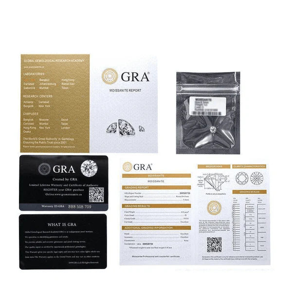 Anel Fairy Cravejado com Moissanite – Ouro Branco 18k