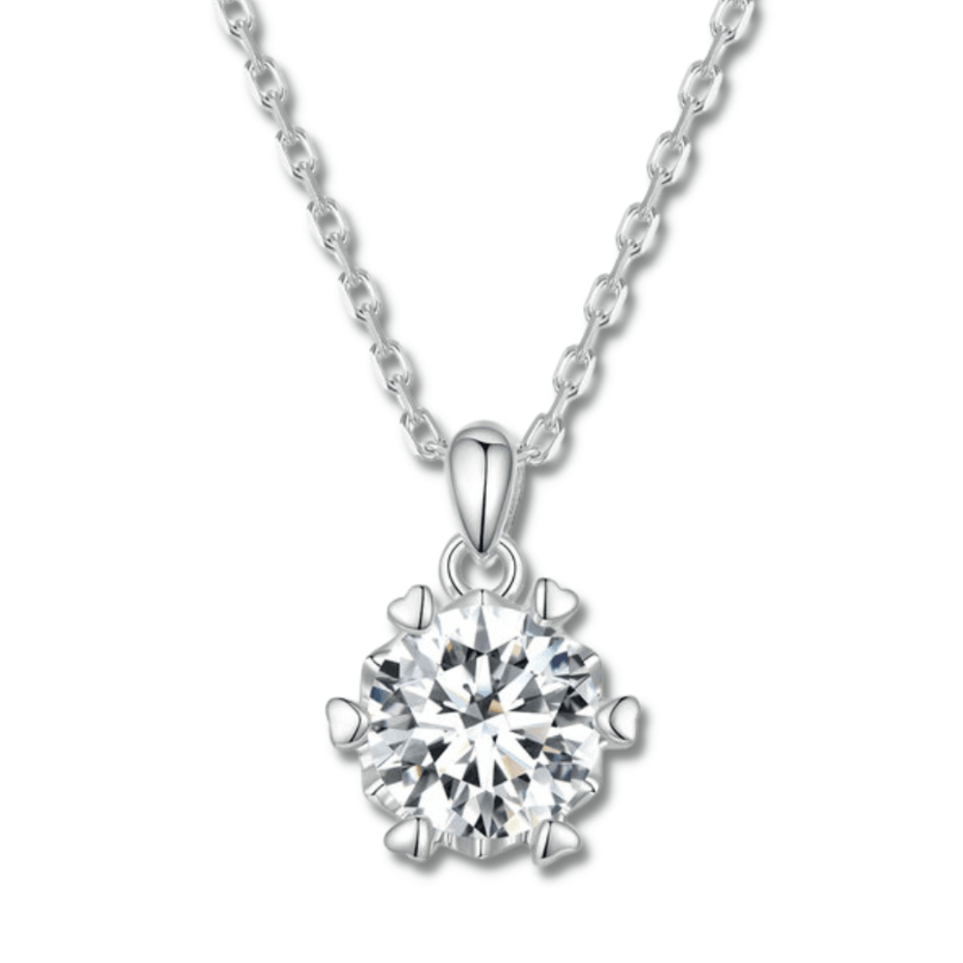 Colar com Moissanite Brilho de Amor – Prata 925