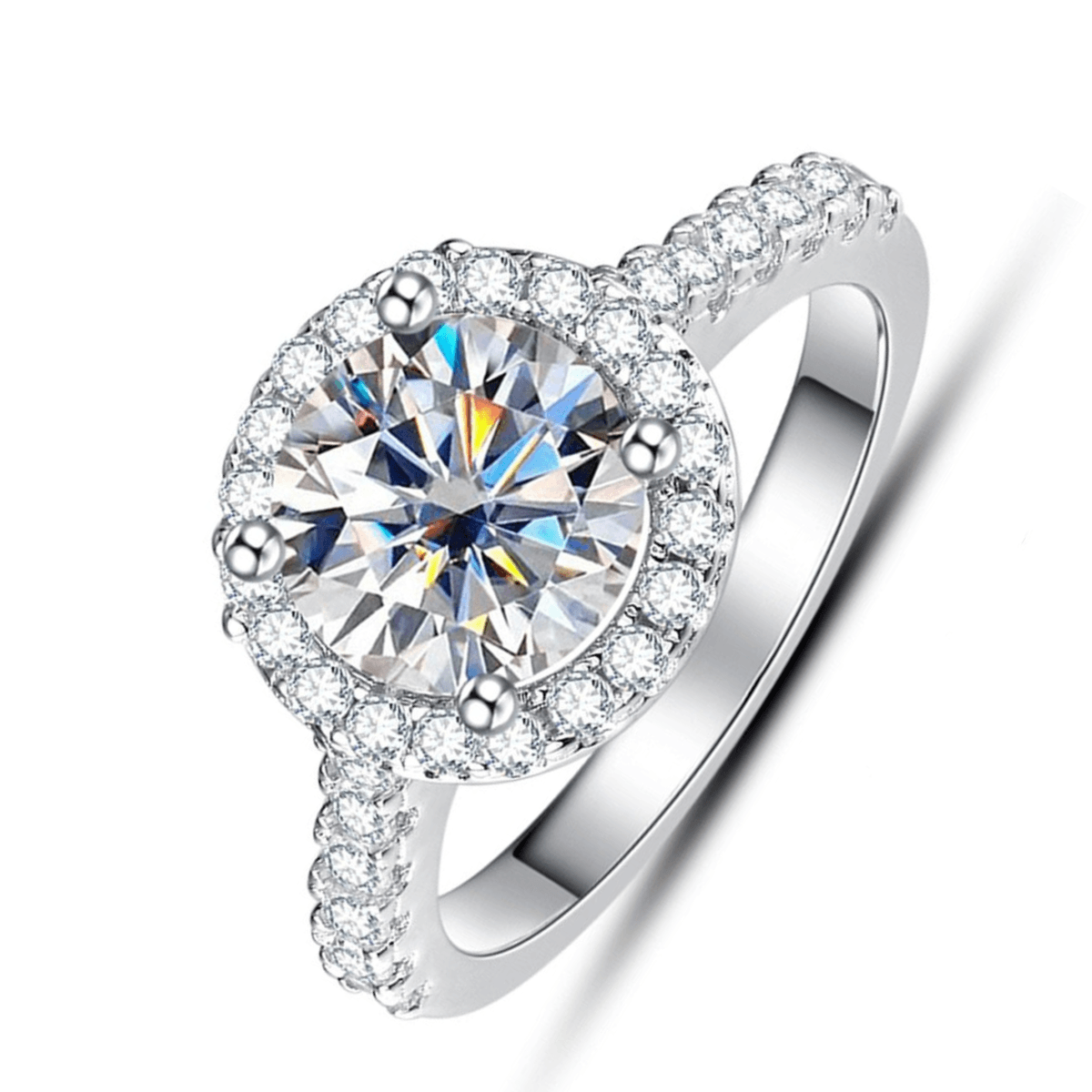 Anel Aura Brilhante com Moissanite – Cravejado e Elegante