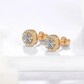 Brinco Cravejado com Moissanite – Ouro 18k