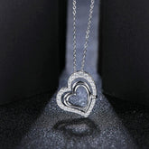 Colar Amor Brilhante com Moissanite – Ouro Branco 18k