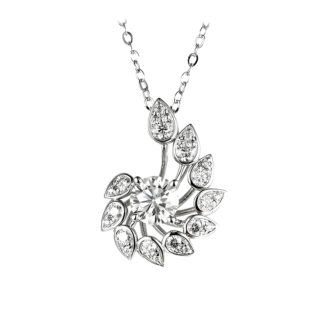 Colar Espiral Cravejado com Moissanite – Prata 925