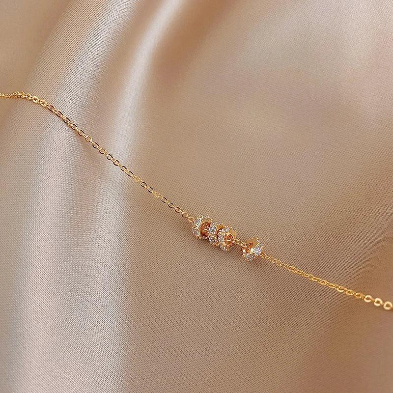 Colar Ouro Pingente Cravejado de Zircônia