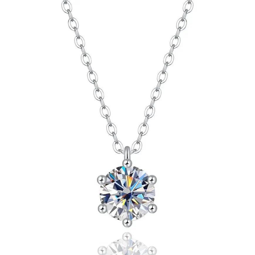 Colar Ponto de Luz com Moissanite – Prata 925
