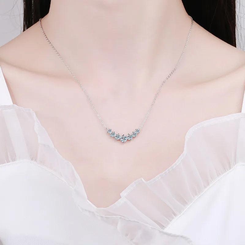 Colar Brilho Estelar com Moissanite – Ouro Branco 18k
