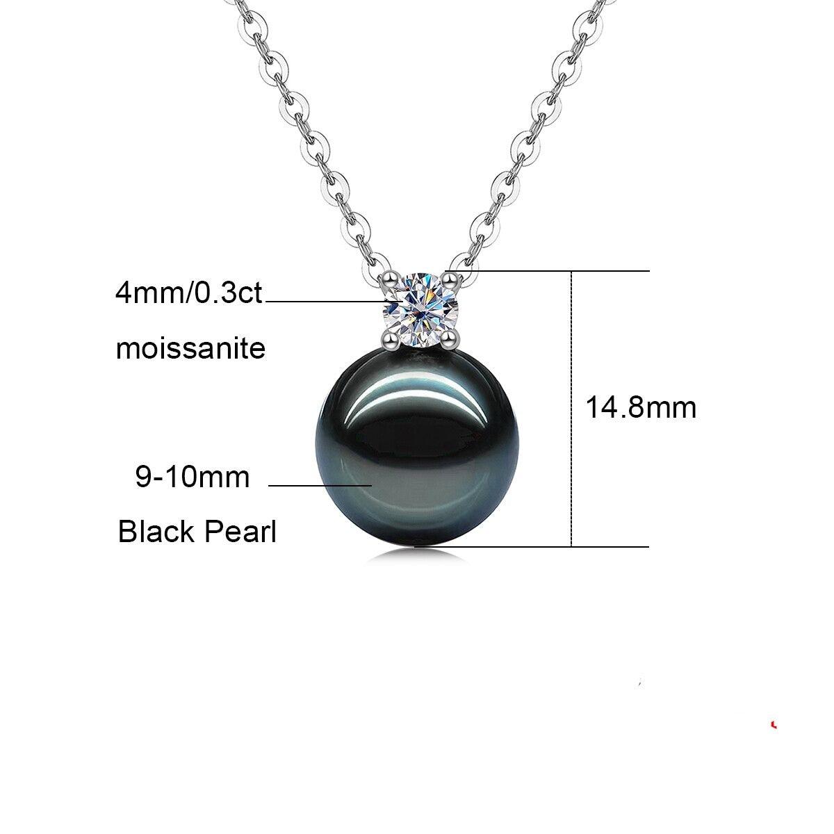 Colar Pérola Estrelada com Moissanite – Ouro Branco 18k