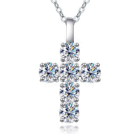 Colar Crucifixo com Moissanite – Prata 925
