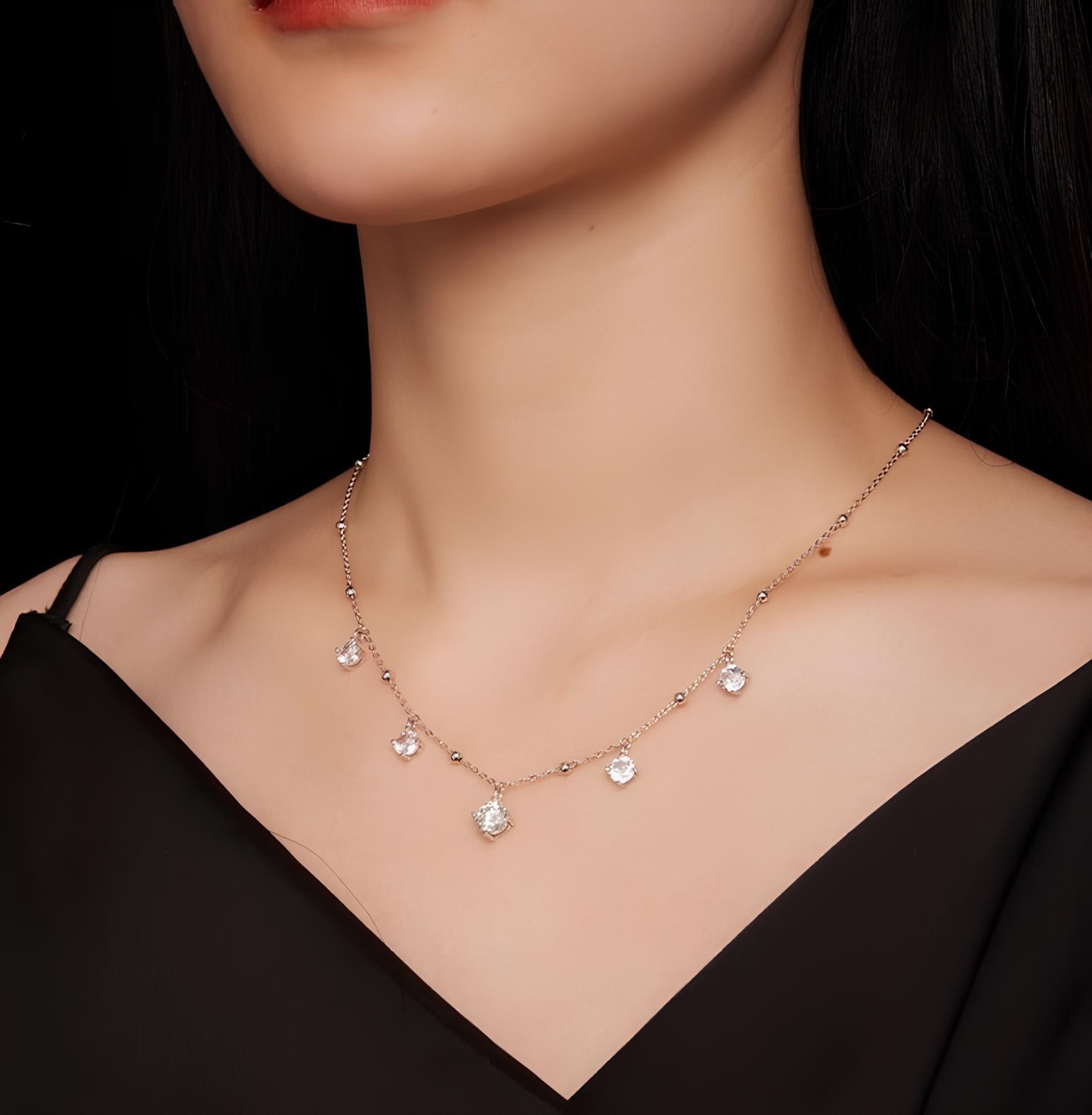 Colar Brilho da Alma com Moissanites – Prata 925