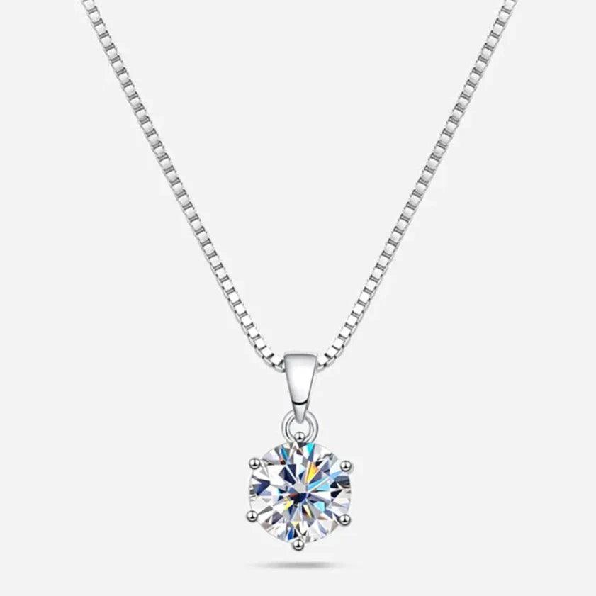 Colar Ponto de Luz com Moissanite – Prata 925