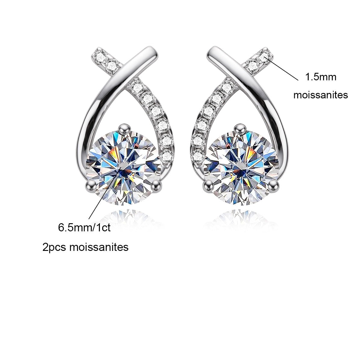 Brinco Serenna com Moissanite