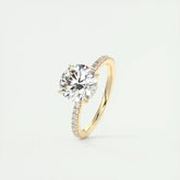 Anel Solitário Coroa de Luz com Moissanite – Ouro 18k