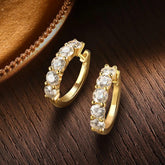 Brinco Quinteto com Moissanite – Ouro 18k