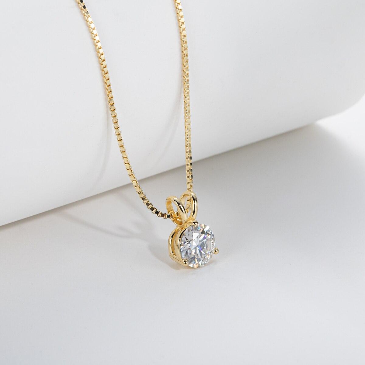 Colar Ponto de Luz 3 Garras com Moissanite – Prata 925