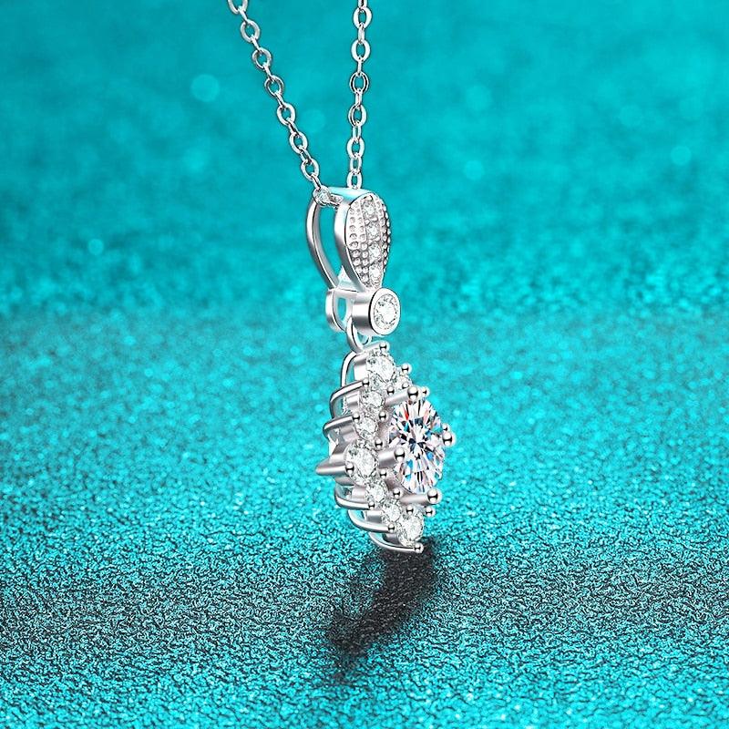 Colar Floco de Neve com Moissanite – Prata 925