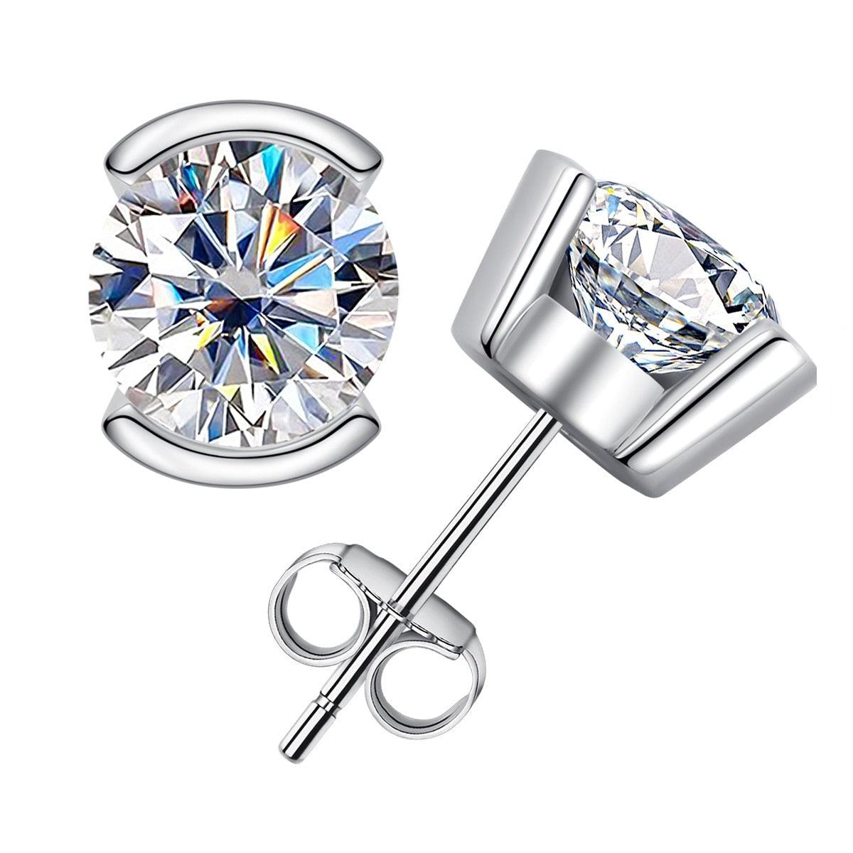 Brinco Ponto de Luz com Moissanite