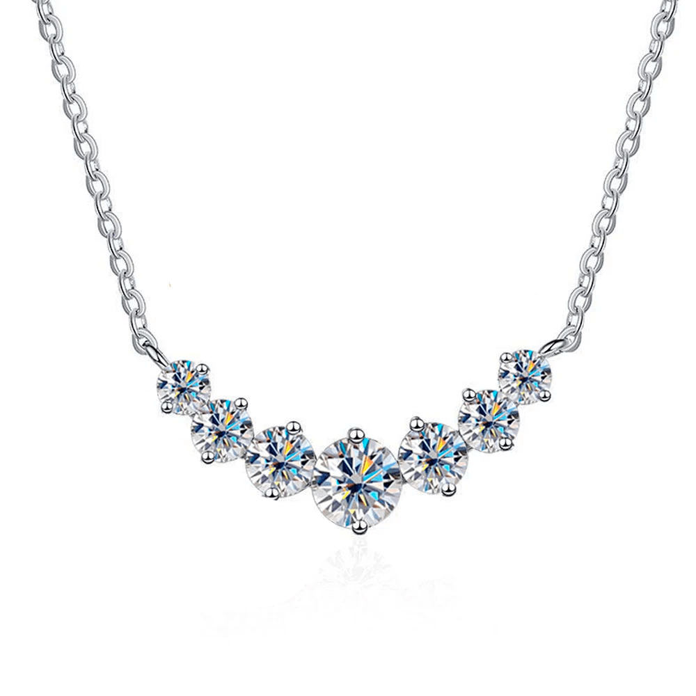 Colar Brilho Estelar com Moissanite – Ouro Branco 18k