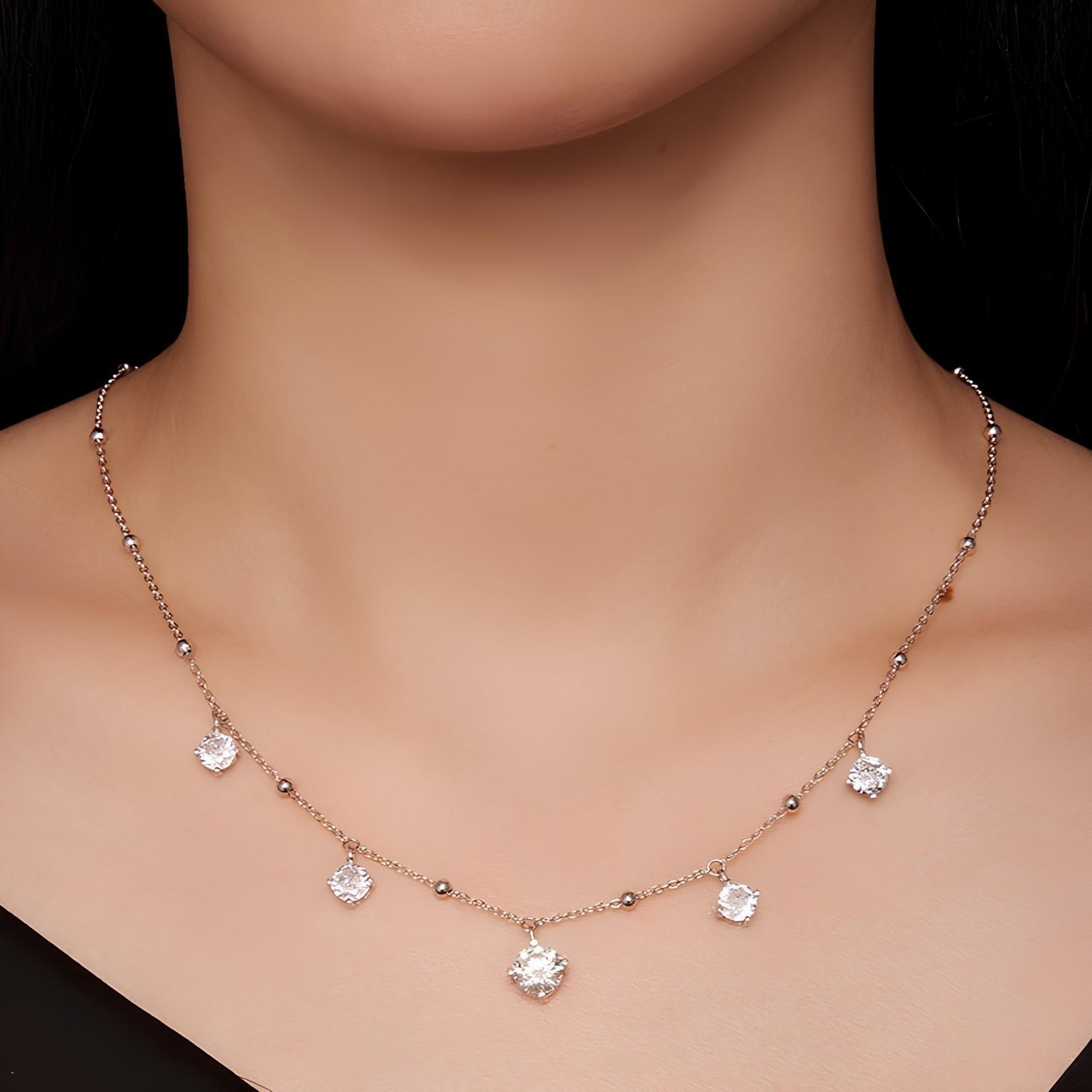 Colar Brilho da Alma com Moissanites – Prata 925
