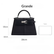 Bolsa Feminina de Couro Transversal Com Fecho Dourado – Anne