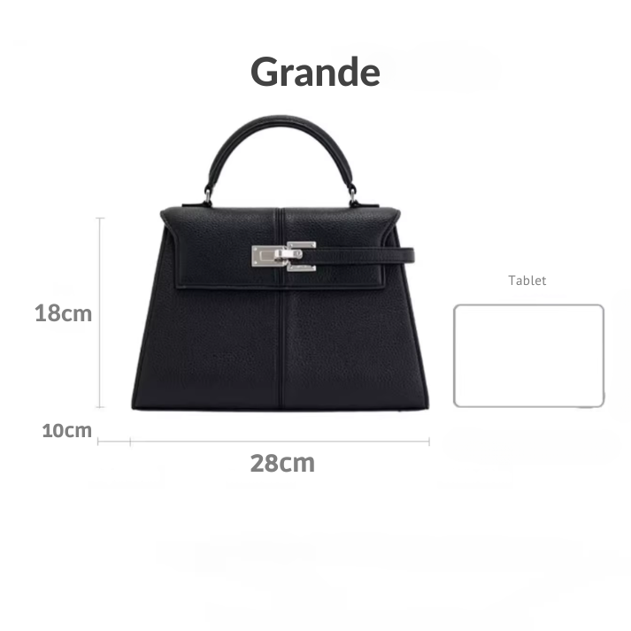 Bolsa Feminina de Couro Transversal Com Fecho Dourado – Anne