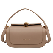 Bolsa de Ombro Feminina com Textura Fina e Fechamento de Metal Sofisticado Viena Lux