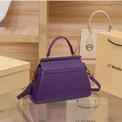 Bolsa Feminina de Couro Legitimo com Fecho Dourado Detalhado - Elen