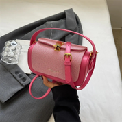 Bolsa de Ombro Feminina com Textura Fina e Fechamento de Metal Sofisticado Viena Lux