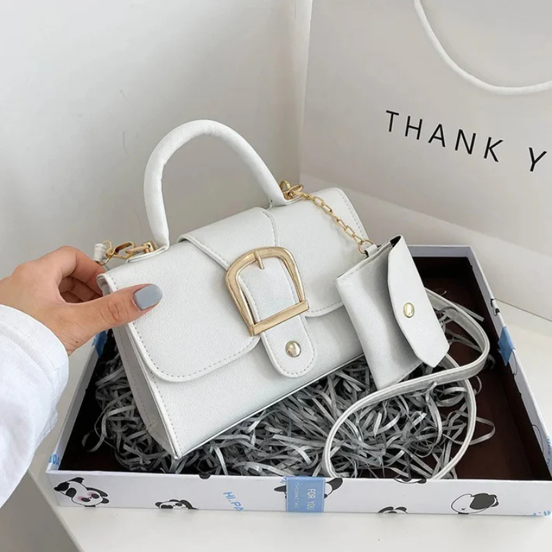 Bolsa Feminina de Couro Compacta Com Carteira - Daiane