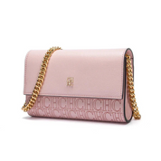 Bolsa Feminina Transversal de Couro com Corrente Ouro 18k - Megan