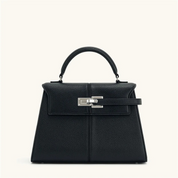 Bolsa Feminina de Couro Transversal Com Fecho Dourado – Anne