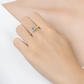 Anel Solitário Moissanite Brilho e Sofisticação - Ouro 18k