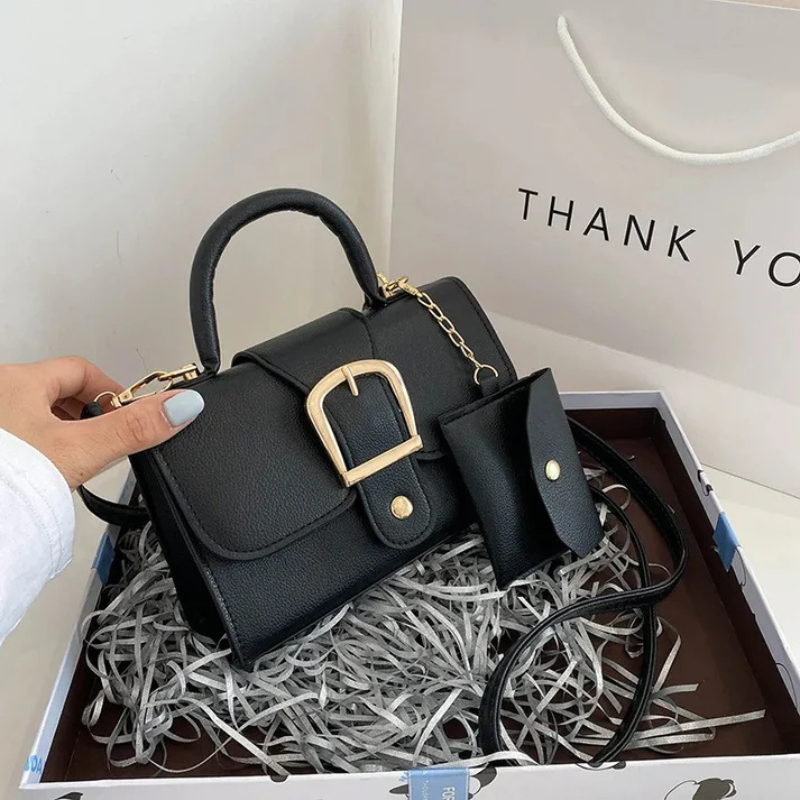Bolsa Feminina de Couro Compacta Com Carteira - Daiane