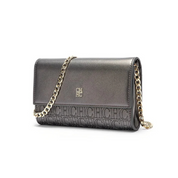 Bolsa Feminina Transversal de Couro com Corrente Ouro 18k - Megan