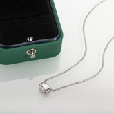 Colar Elara com Moissanite – Ouro Branco 18k