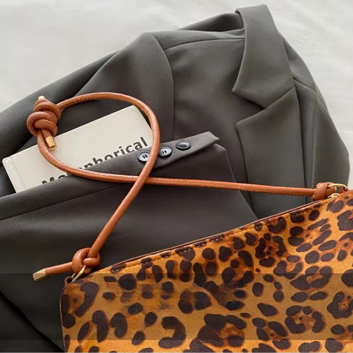 Bolsa Feminina de Ombro Onça Animal Print - Lenny