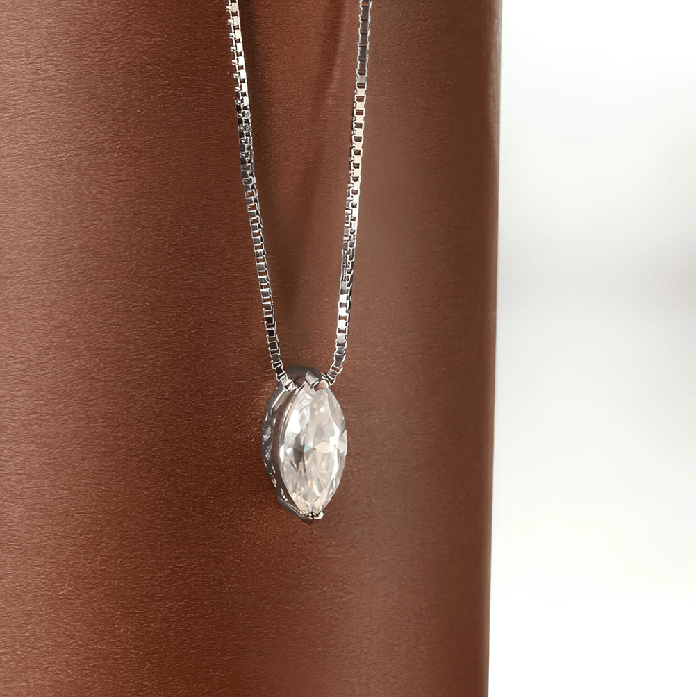 Colar Grace Marquise com Moissanite – Prata 925