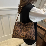Bolsa Feminina de Ombro Onça Animal Print - Lenny