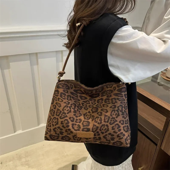 Bolsa Feminina de Ombro Onça Animal Print - Lenny