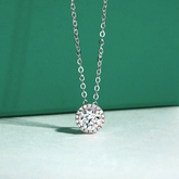 Colar Brilho Puro Moissanite – Ouro Branco 18k