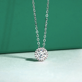 Colar Brilho Puro Moissanite – Ouro Branco 18k