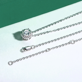 Colar Brilho Puro Moissanite – Ouro Branco 18k