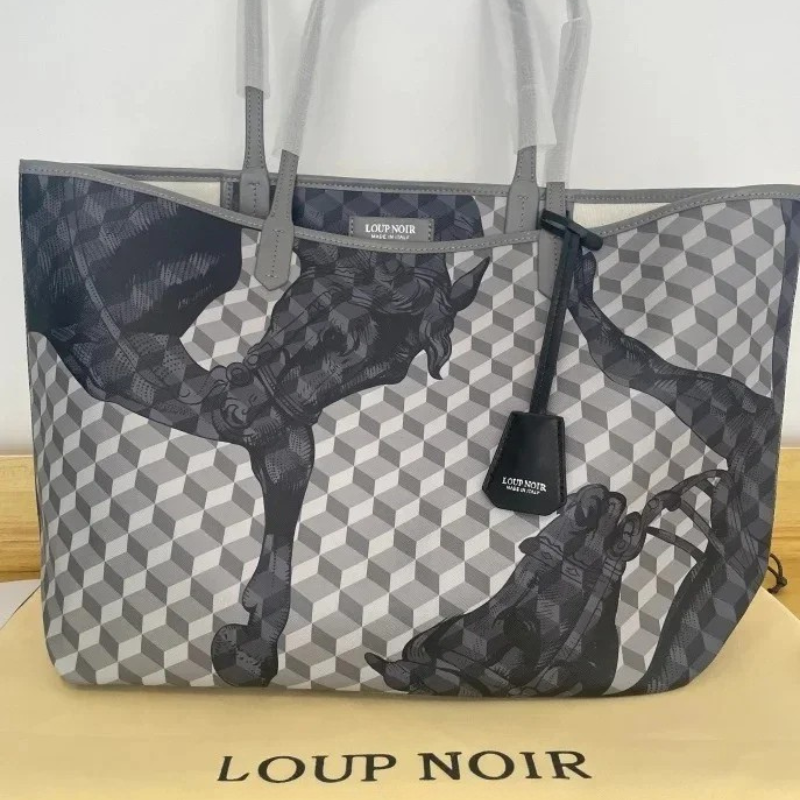 Bolsa Feminina de Ombro Loup Noir Estampa Cavalo Cheval - Mirela