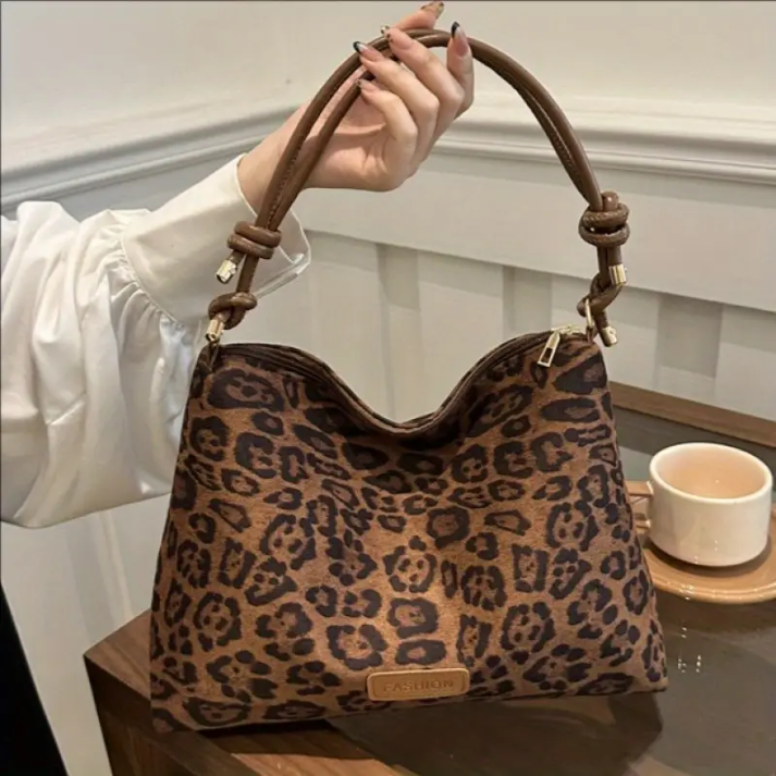 Bolsa Feminina de Ombro Onça Animal Print - Lenny